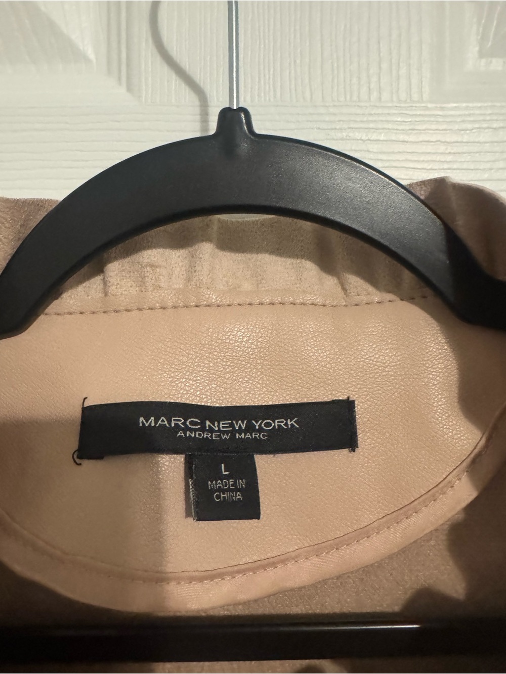 Marc New York Beige Faux-Leather Vest